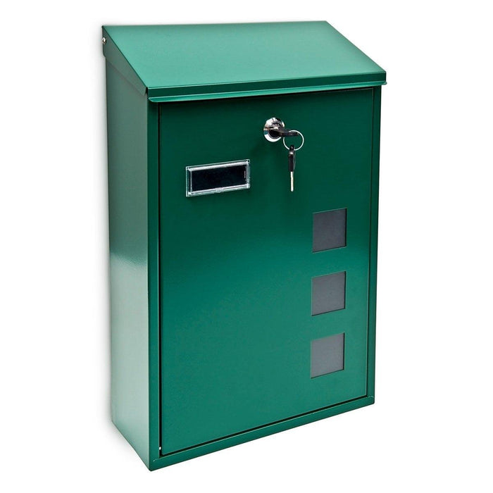 Cassetta postale dal design contemporaneo verde da parete da esterno giardino 1013009