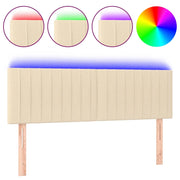 Testiera | Testata a LED Crema 144x5x78/88 cm in Tessuto