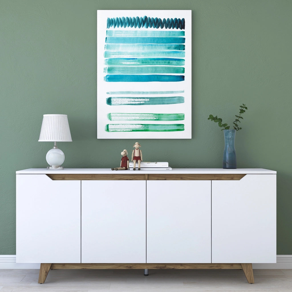 Credenza in legno "Gondol" - 180 x 45 x 79 cm - Bianco