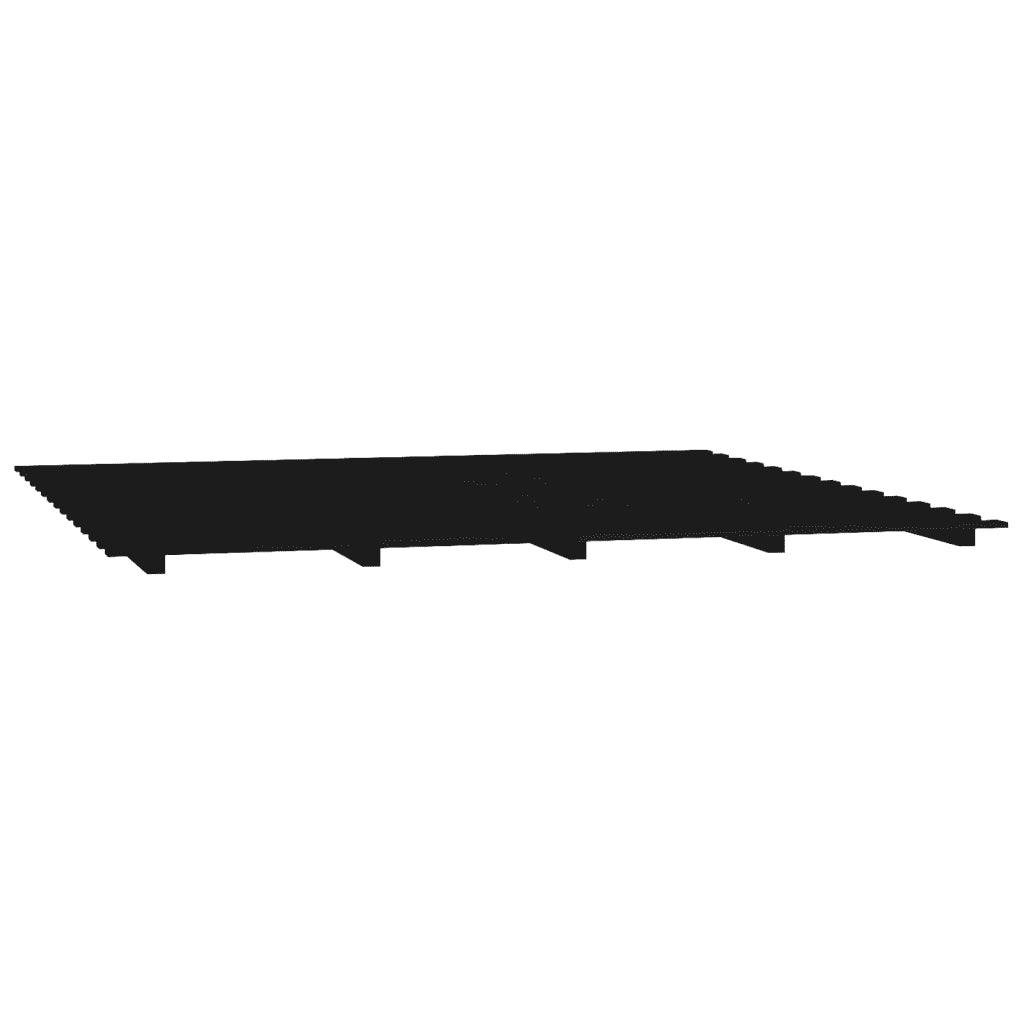 Giroletto Nero 200x200 cm in Legno Massello di Pino 824562