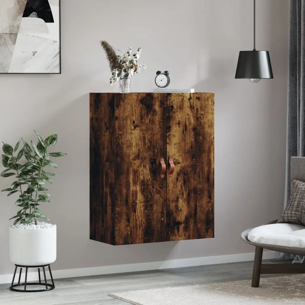 Mobile a Parete Rovere Fumo 69,5x34x90 cm 828401