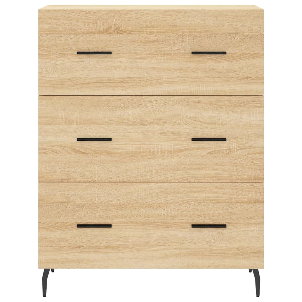 Buffet credenza cassettiera armadio mobile contenitore organizer cucina soggiorno rovere Sonoma 69,5 x 34 x 90 cm legno ingegnerizzato marrone 02_0031653