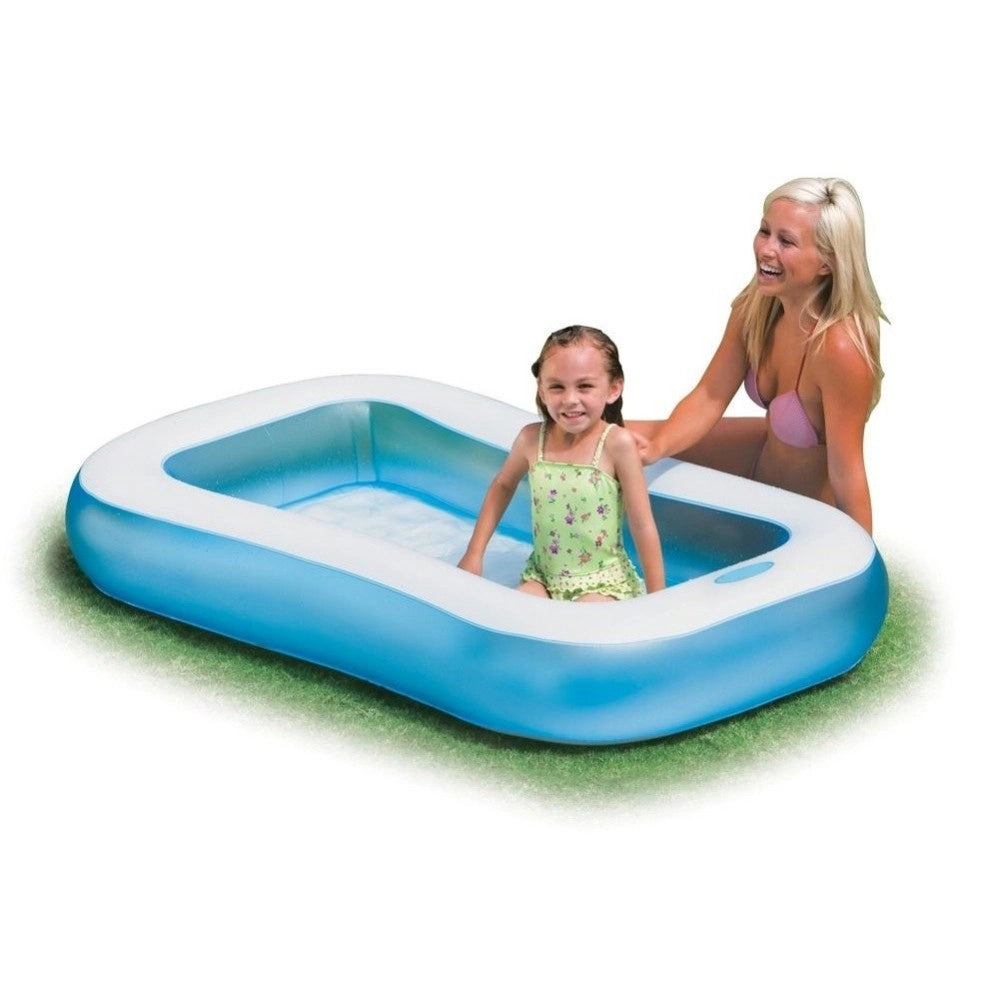 Trade Shop - Piscina Gonfiabile Per Bambini Baby Rettangolare 166 X 100 X 28 Cm Giardino -