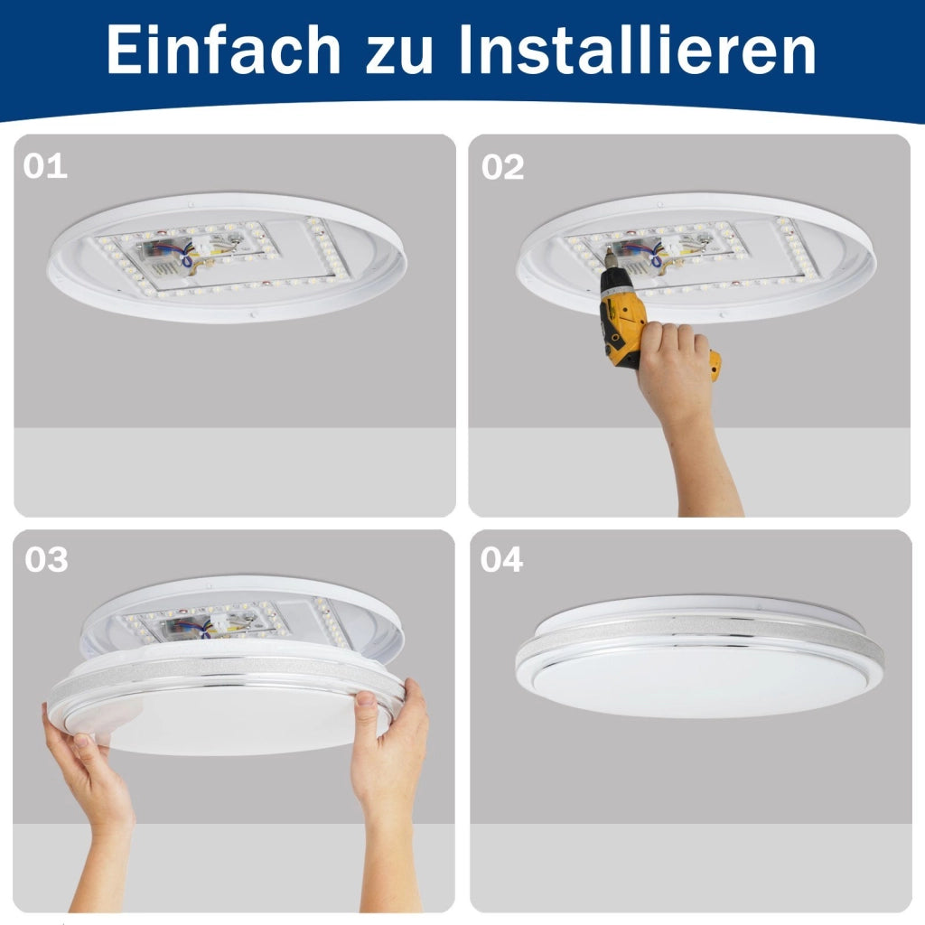 ZMH Lampada da soffitto LED cielo stellato 12W 27cm bianco caldo per camera letto cucina soggiorno