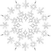 Accessori DIY per gioielli - Hanger antico sole/neve/ster - 40 pezzi - RVS - Dimensioni 14 mm x 12 mm