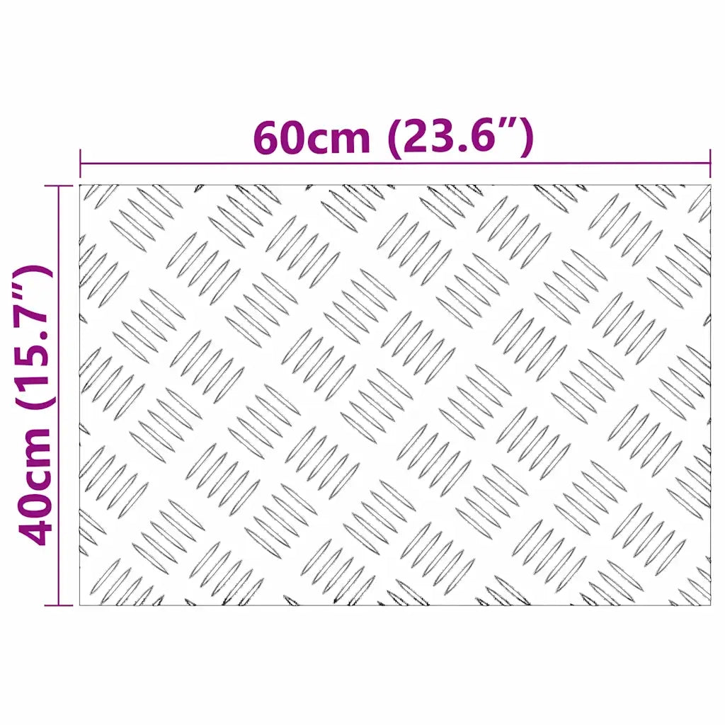 Gradini per Scale 2 pcs Argento 60 x 40 cm Alluminio 4104325