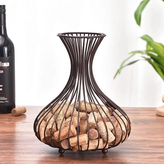 Display per vino - Ideale per gli amanti del vino - 1 pezzo - Colore bronzo opacato - Costruzione metallica robusta