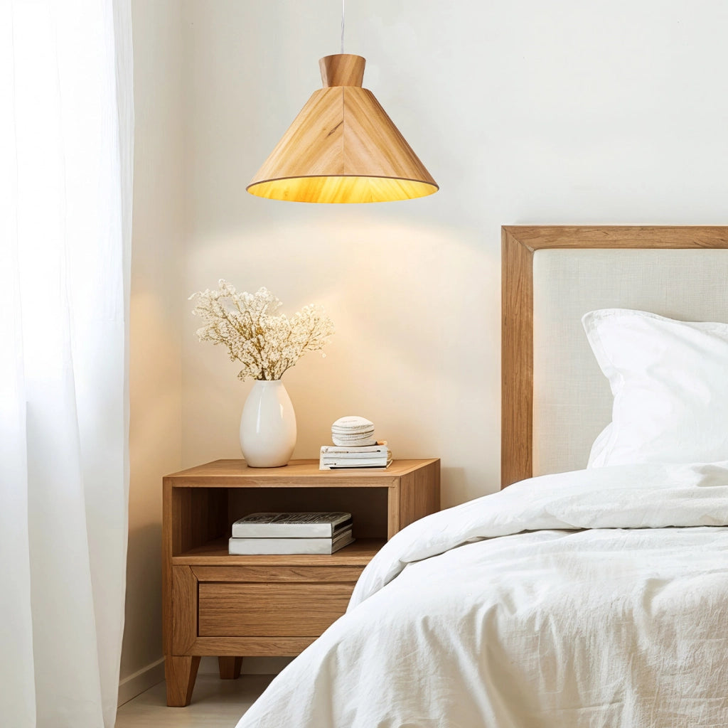 Lampada a sospensione Conical teak Ø40 E27 Quintiesse