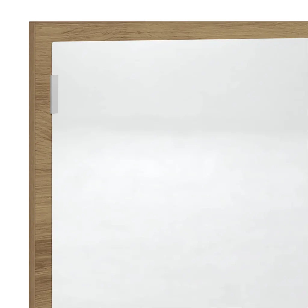 Specchio Bagno LED-Specchio Decorativo Rovere Artigianale 100x8,5x37 cm Multistrato