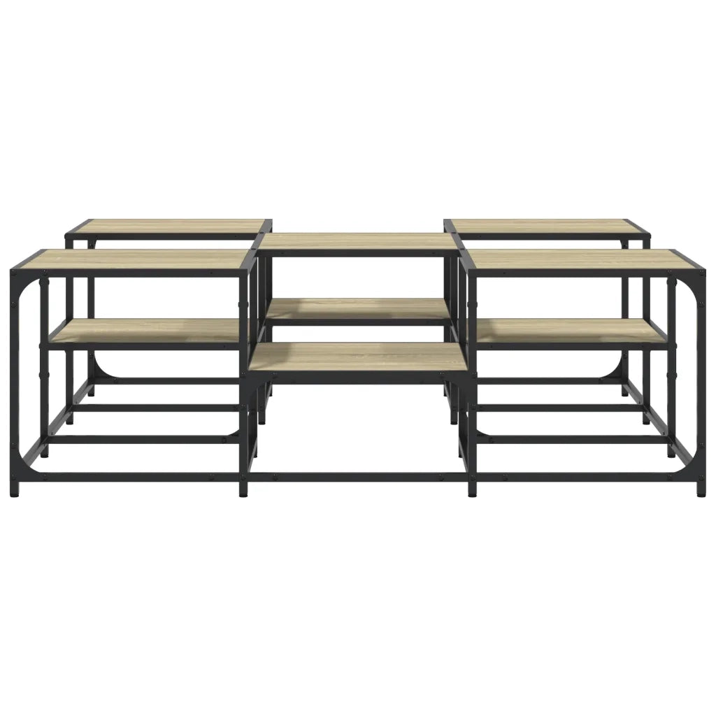 Tavolino Salotto-Tavolino da soggiorno-Tavolo Rovere Sonoma 121x121x40 cm Legno Multistrato