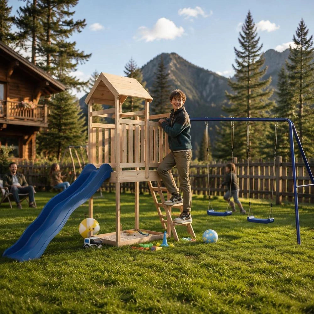 Play Tower Solid Pine Wood