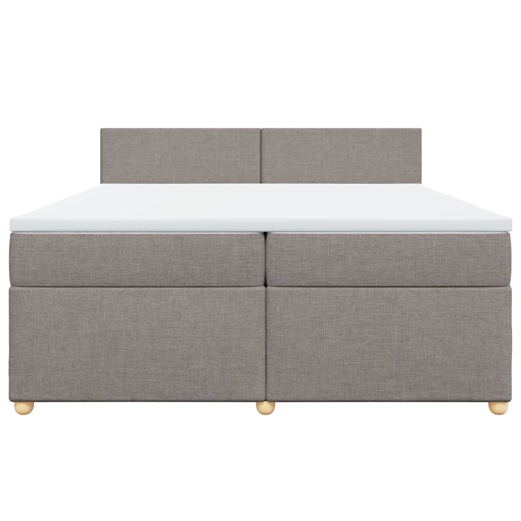 Giroletto a Molle con Materasso Tortora 200x200 cm in Tessuto 3286784