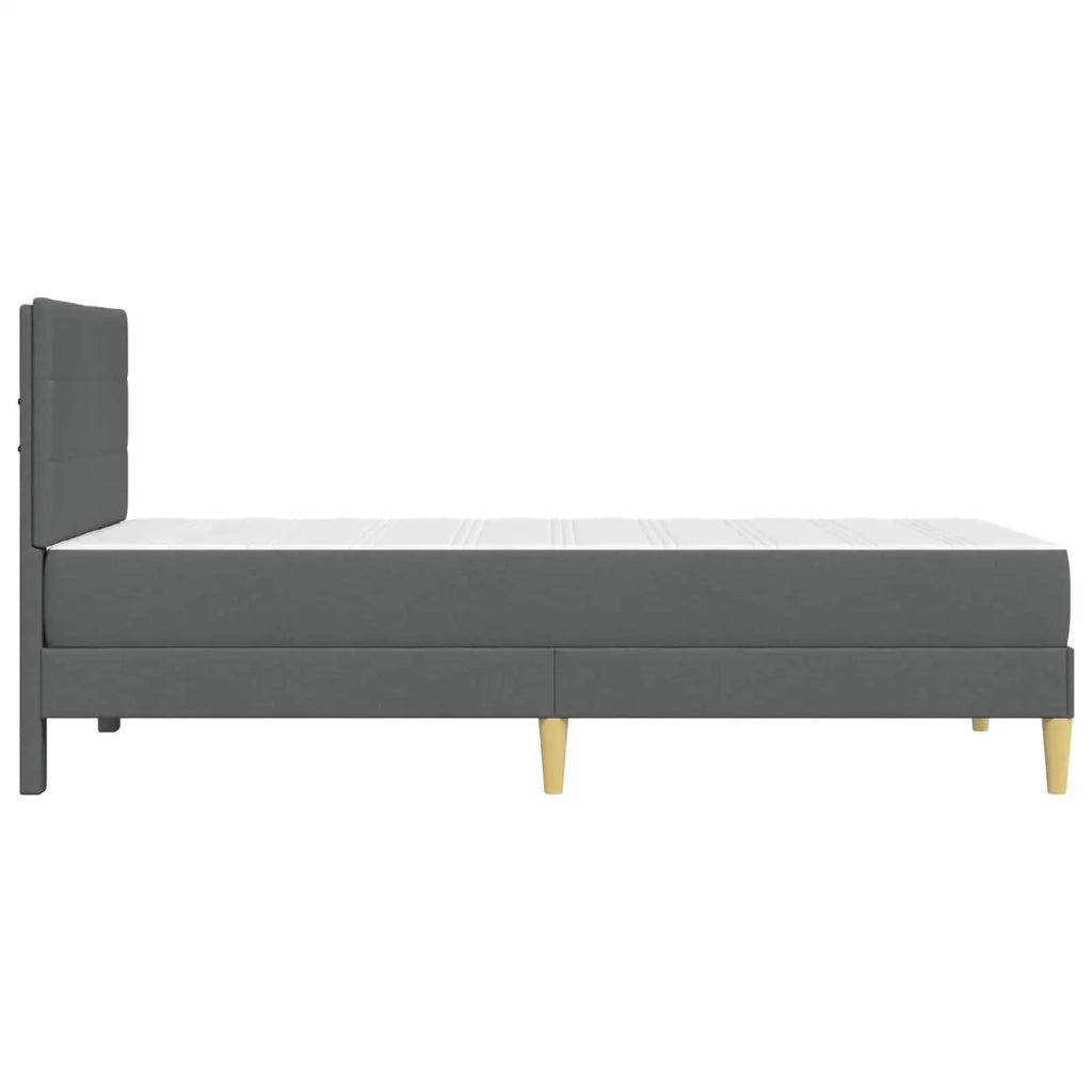Struttura del letto Grigio scuro 90 x 200 cm Poliestere 3414935