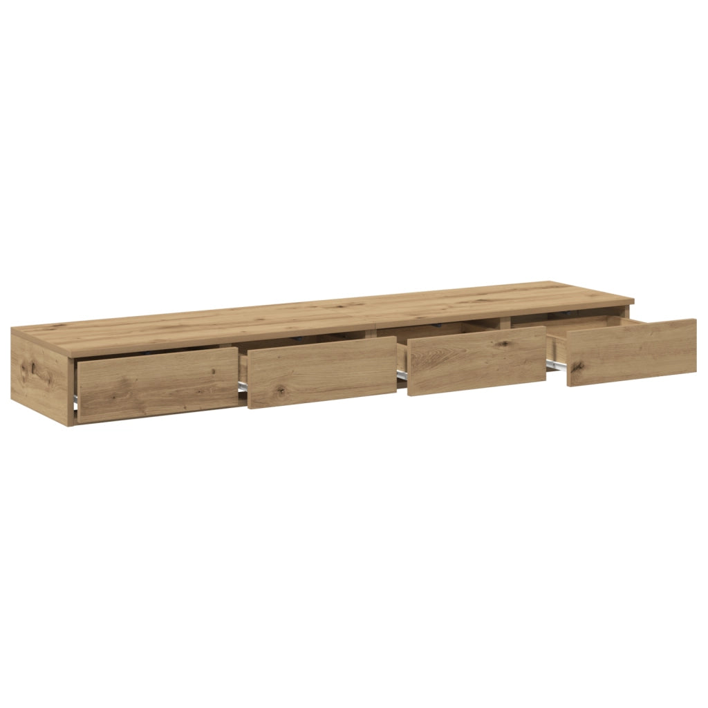 Cassetti letto Rovere Artigianale 160x36,5x16,5 cm Legno Ingegnerizzato