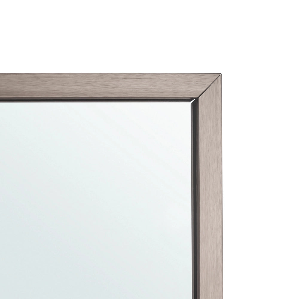 Specchio da pavimento con cornice argento 40 x 140 cm in stile moderno contemporaneo salotto camera da letto