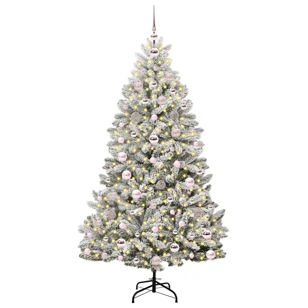 Albero di Natale | Decorazioni natalizie artificiale con 300 LED Verde e Bianco 180 cm