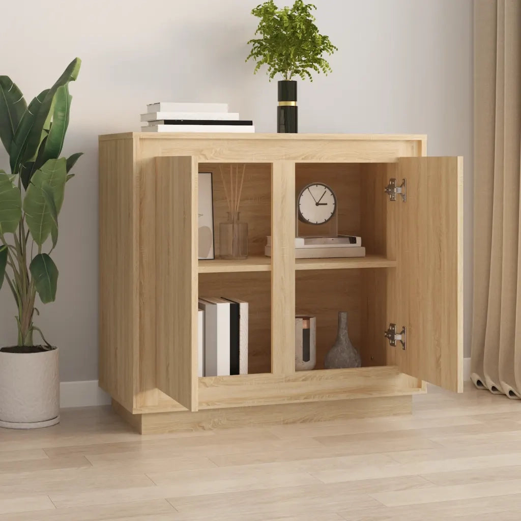 Credenza Rovere Sonoma 80x34x75 cm in Legno Multistrato 819887
