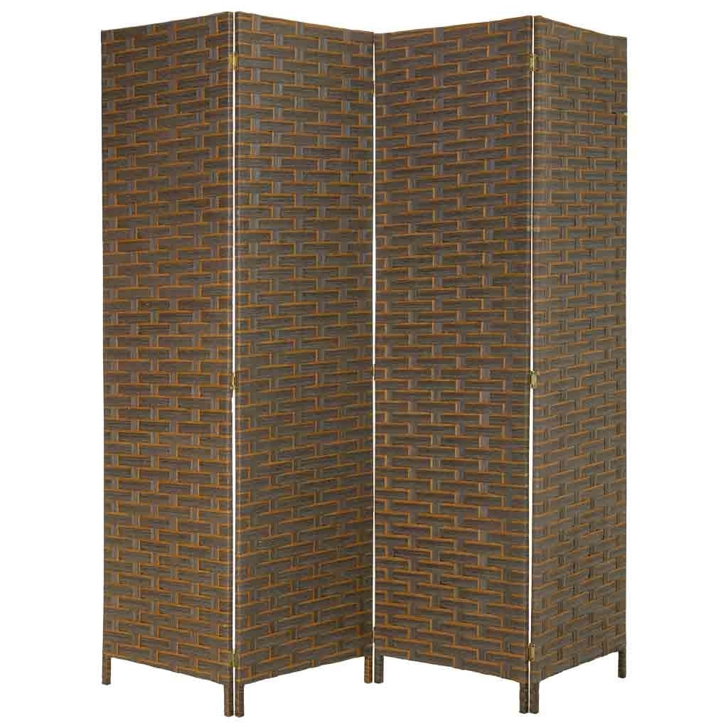 Biombo de papel trenzado 4 hojas 50(x4)x3x180h cm