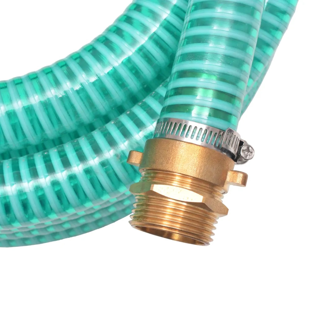 Tubo di Aspirazione con Connettori in Ottone 7 m 25 mm Verde CFW6365727