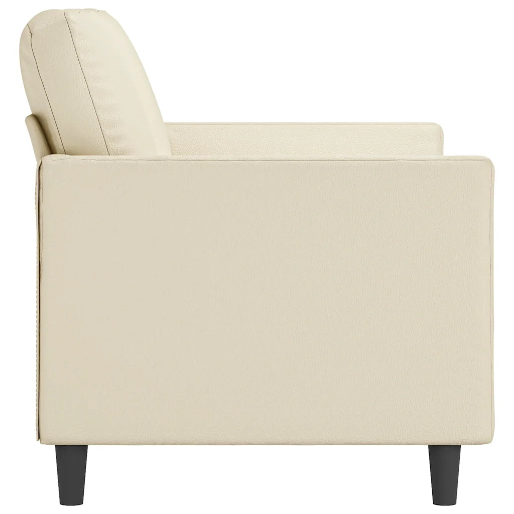Divano a 2 Posti Crema 120 cm in Similpelle 359329
