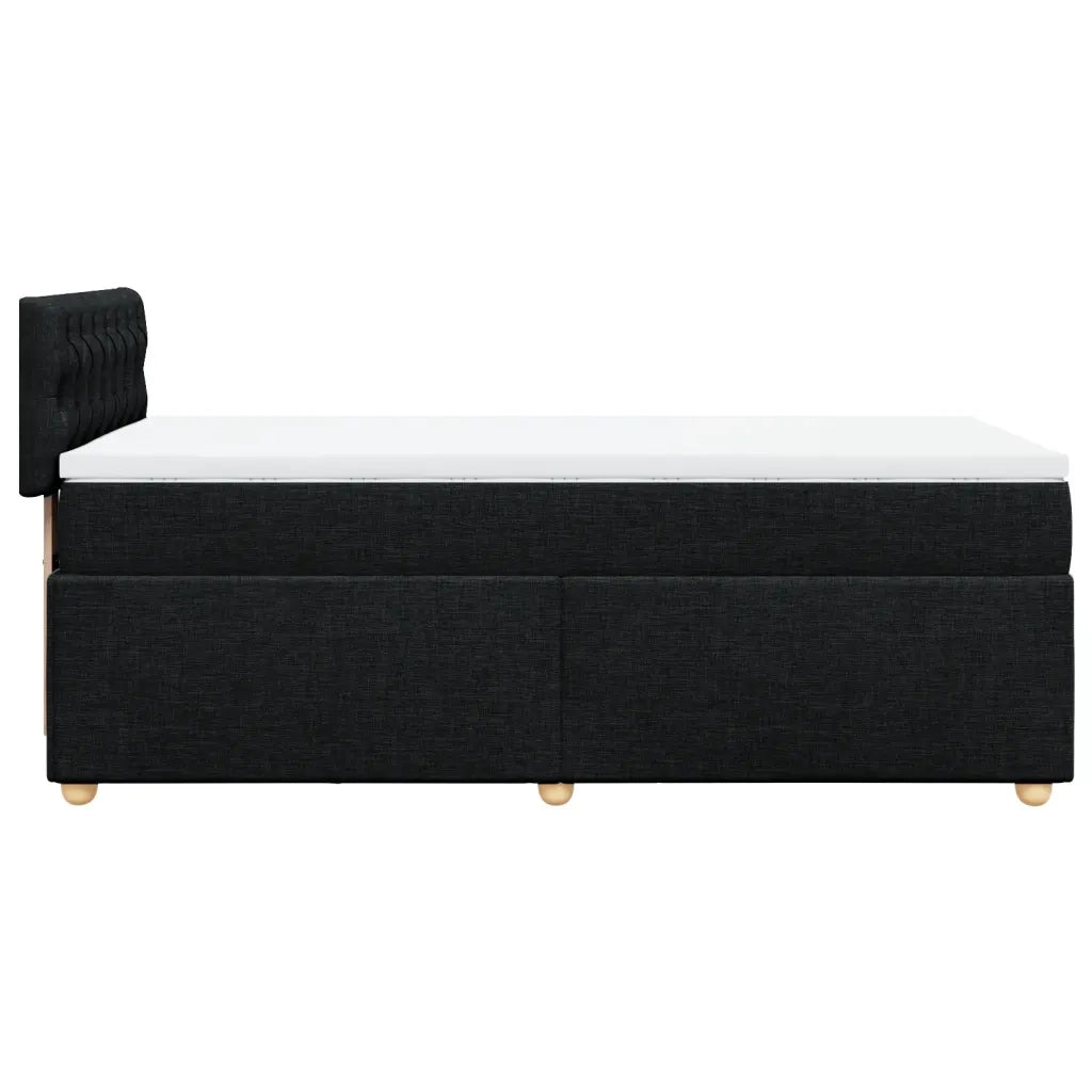 Giroletto a Molle con Materasso Nero 90x200 cm in Tessuto 3286572