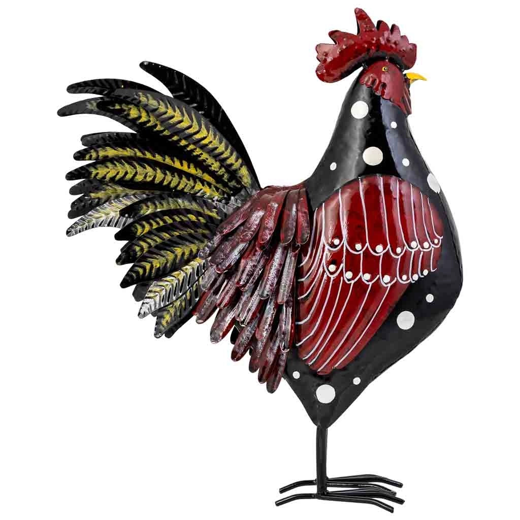 Gallo decorativo in metallo 40,64x15,24x49,53h cm