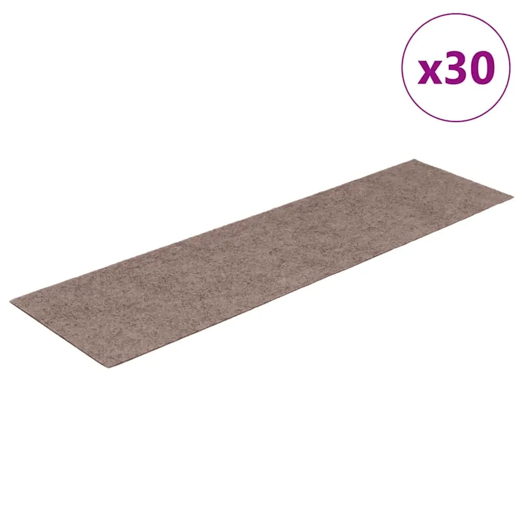 Tappetini per scale autoadesivi 30 pz 76x20 cm marrone chiaro rettangolari 3365721