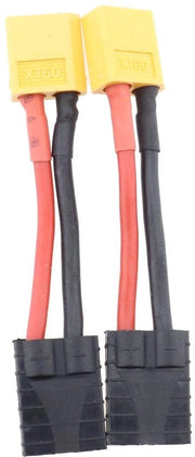 Adattatore connettore XT60 maschio/femmina - cavo 14AWG - giallo - per RC e auto - 2 pezzi