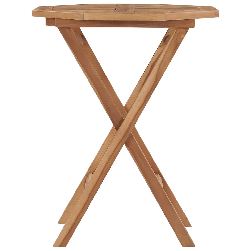 Tavolo da Giardino | Tavolino da esterno Pieghevole 60x60x75 cm in Massello di Teak