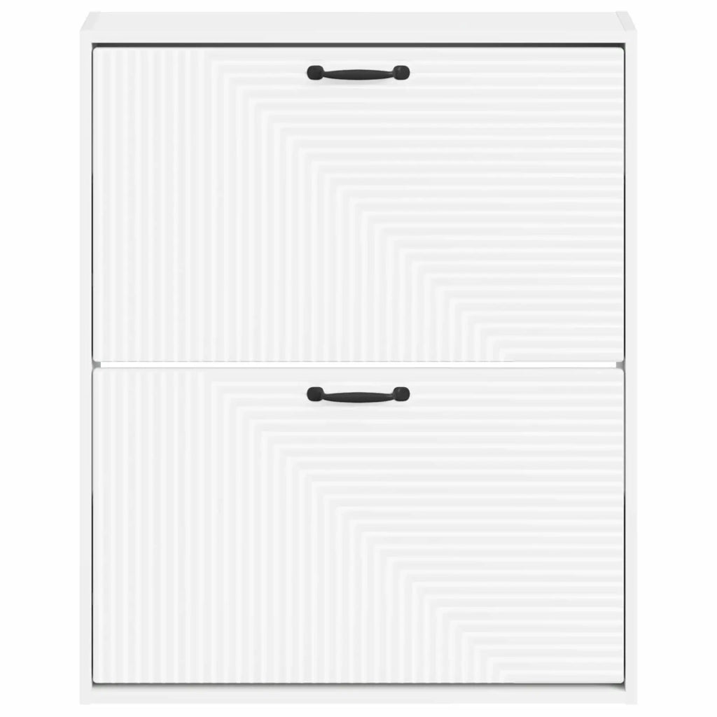 Mobiletto per Scarpe da Muro HAARLEM 71 x 17 x 86 cm Bianco 896855