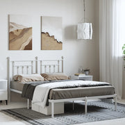 Giroletto con Testiera Metallo Bianco 150x200 cm 353588