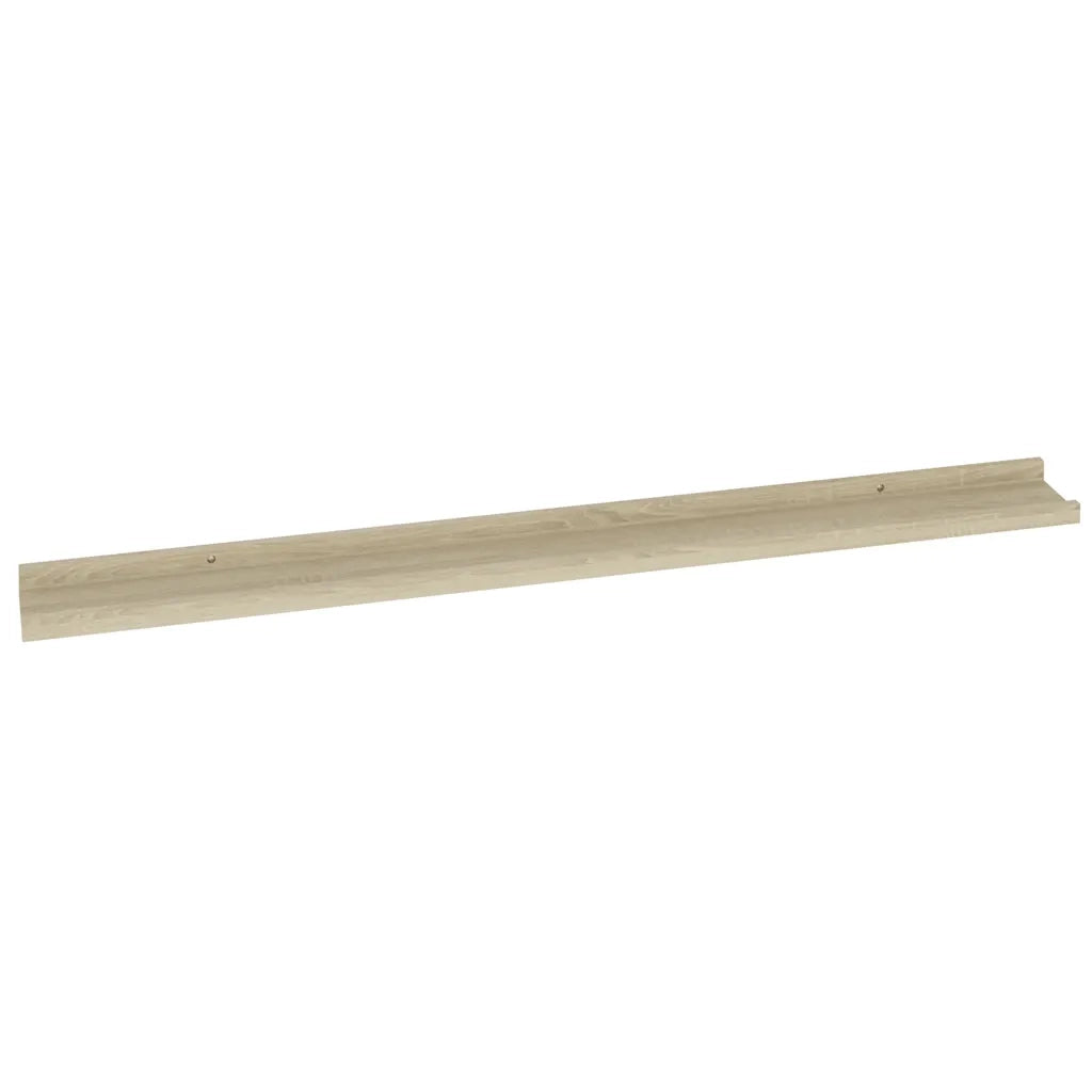 Mensole da Parete 2 pz Rovere Sonoma 100x9x3 cm 326682
