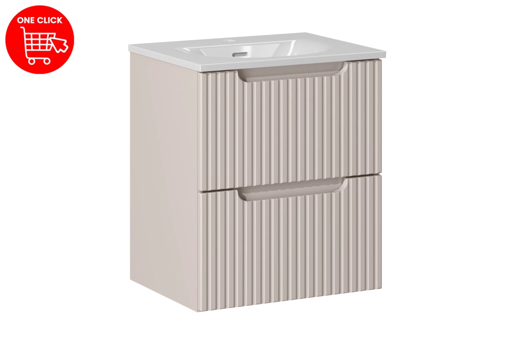 Set mobili bagno 50 cm con lavabo per mobile SKY Nova Cashmere 50 x 1401 x 40 cm