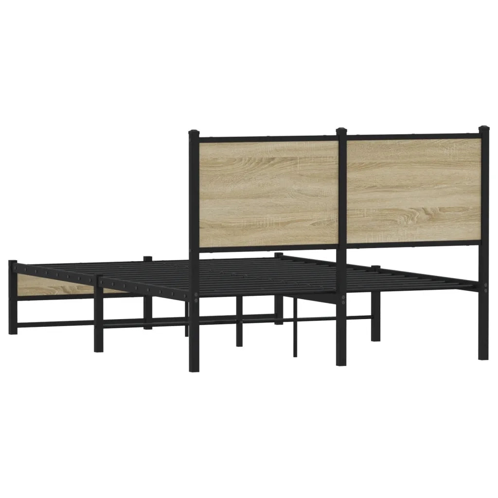 Giroletto senza Materasso in Metallo-Struttura Letto Rovere Sonoma 120x190 cm 335838