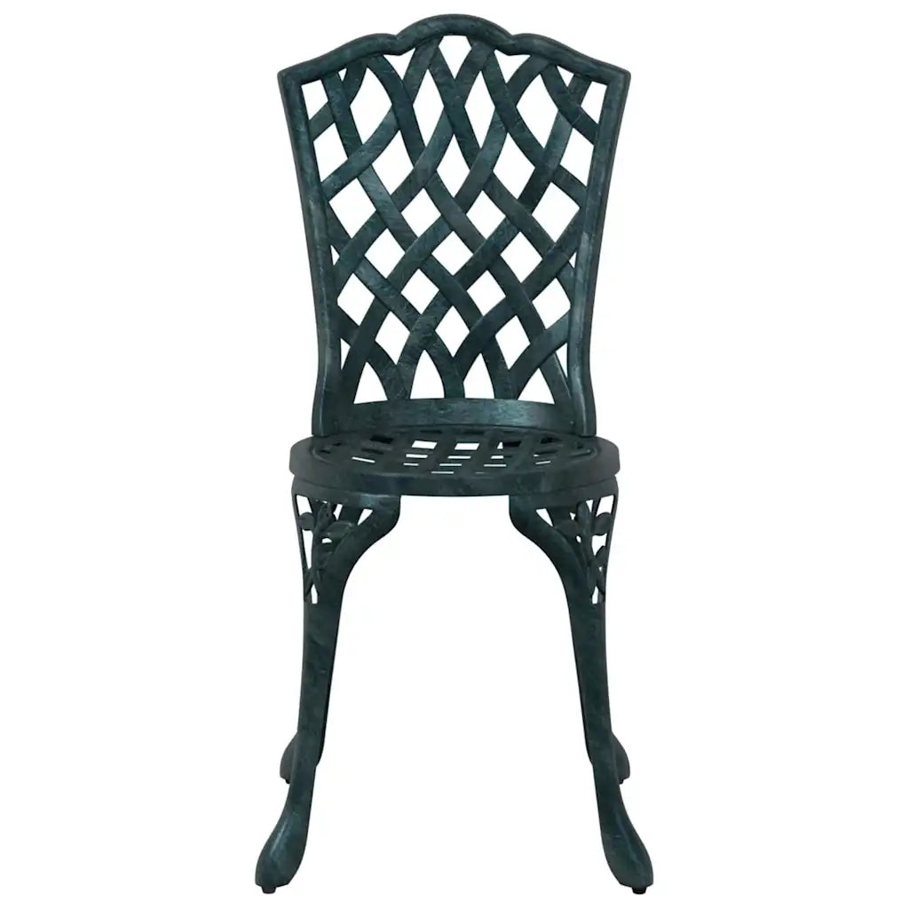 Set da Pranzo per Giardino 5 pcs Verde Alluminio