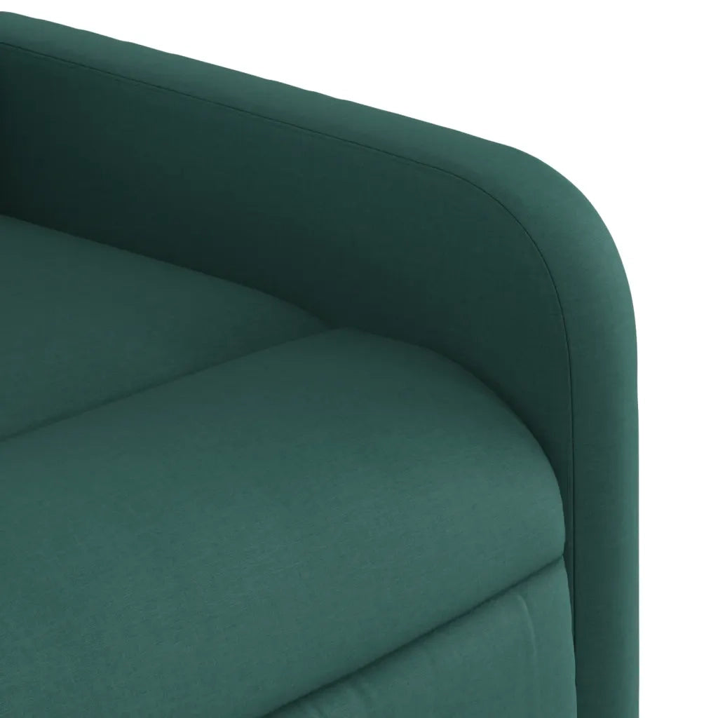 Poltrona Massaggiante Reclinabile Verde Scuro in Tessuto 374180
