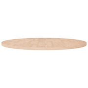 Piano Tavolo Rotondo Ã˜90x2,5 cm Massello di Rovere Non Trattato