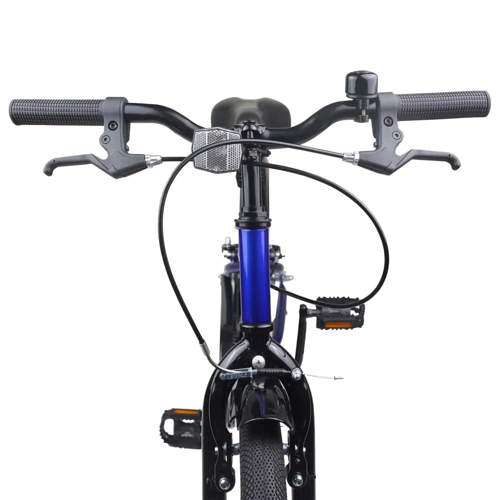 Bicicletta per Bambini 24 Pollici per 8-12 anni Nero Blu 42009406