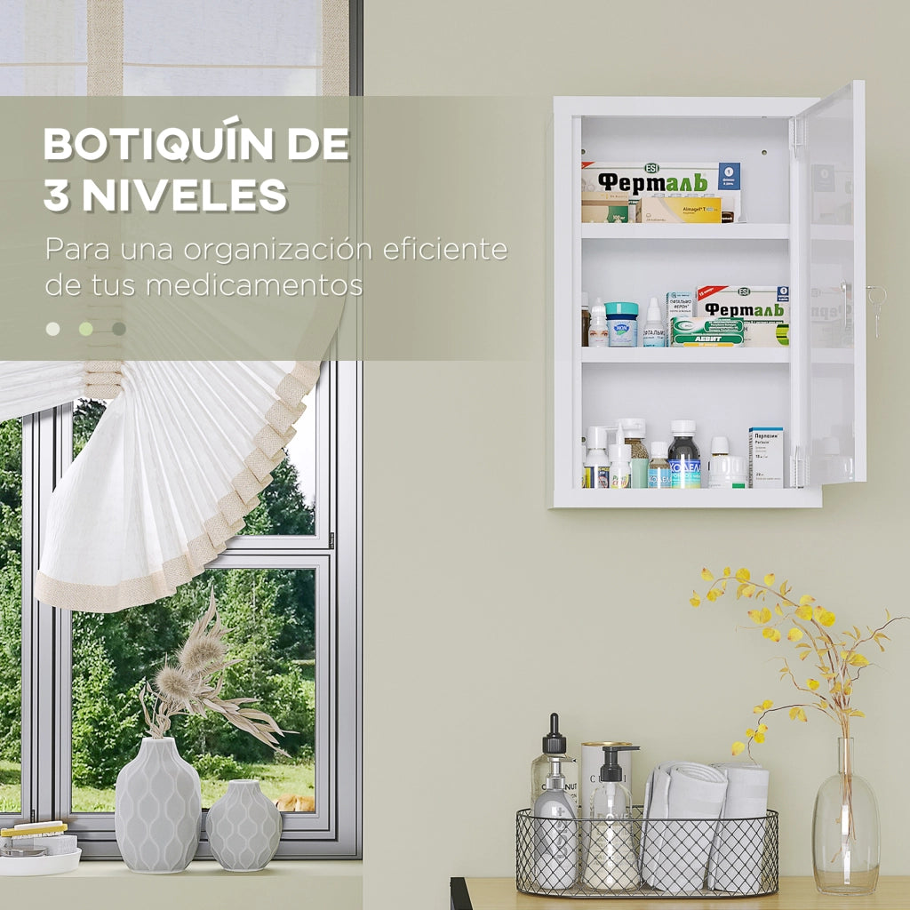 Armadietto da Parete per Bagno ¨C Minimal ¨C Bianco 30x14x46 cm