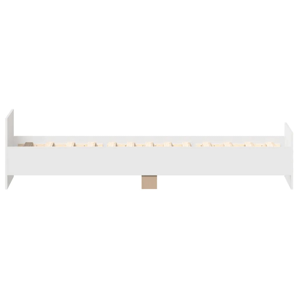 Giroletto-Struttura Letto Bianco 75x190 cm Small Single in Legno Multistrato