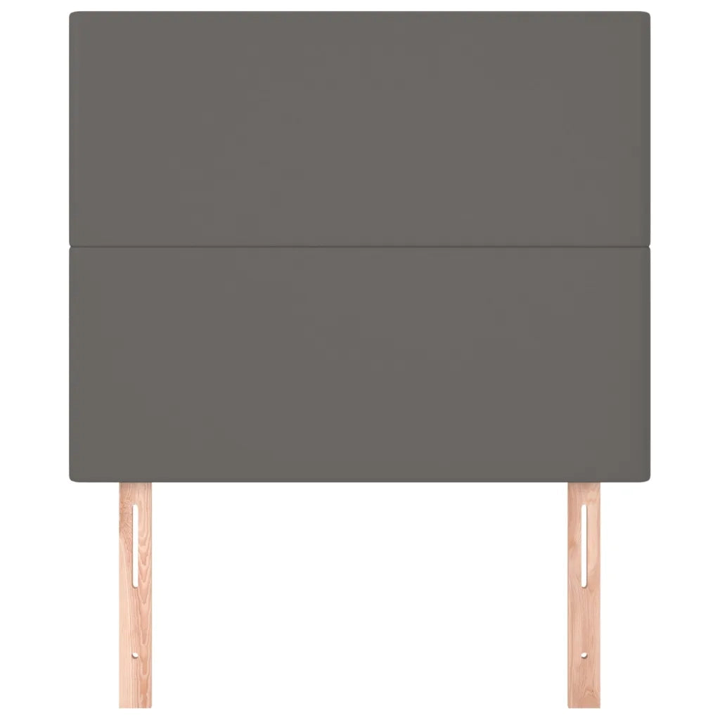 Testiera-Testata Decorativa Grigio 90x5x118/128 cm in Similpelle 876696
