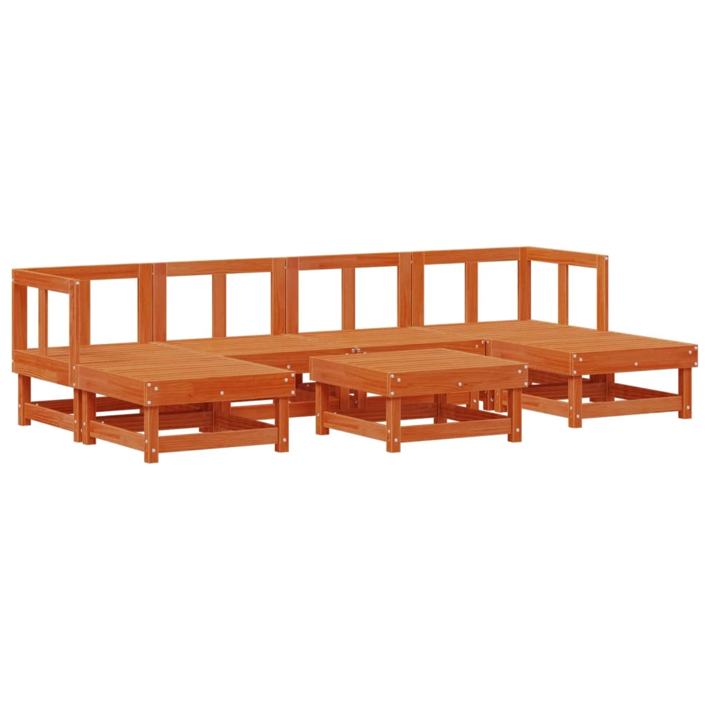 Set Lounge da Giardino 7 pcs Marrone Cera 3418126