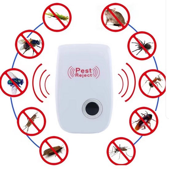 Pacco da 8 Ultrasuoni Repellente per Animali - Repellente per Topi - Repellente per Zanzare - Repellente per Mosche - Duraturo e Sicuro