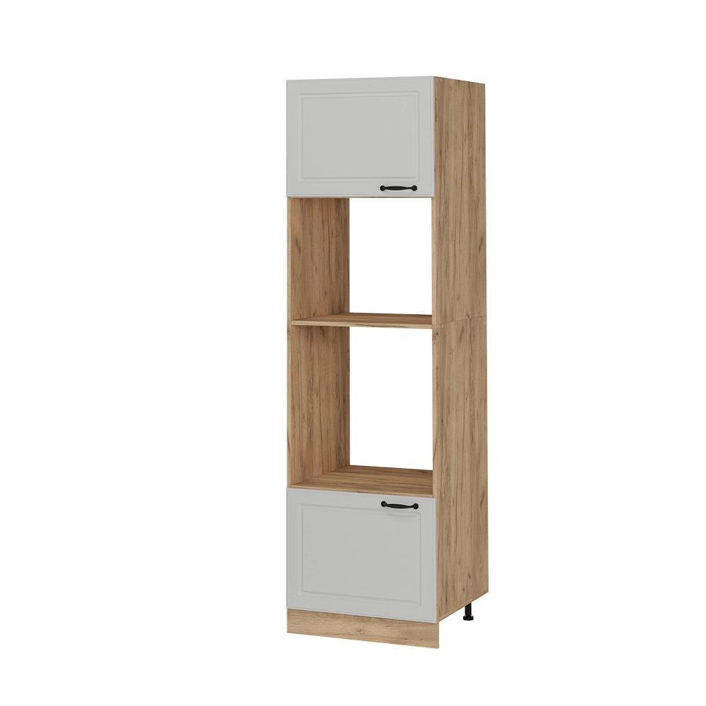 Mobile cucina microonde R-Line Bianco rustico/Rovere dorato 60 cm Vicco