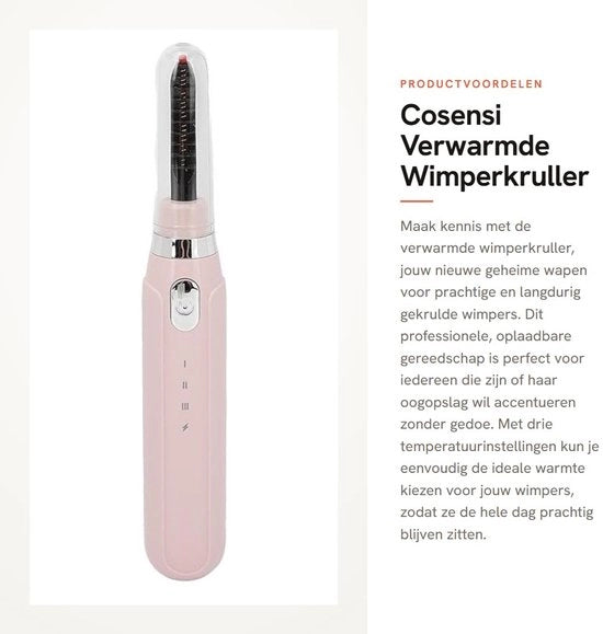Wimperkruller Elettrico Professionale - Caricabile e Compatto - Rosso - Per Wimpers Perfette - Adatto per l'Uso Casalingo - Codice Prodotto: ...