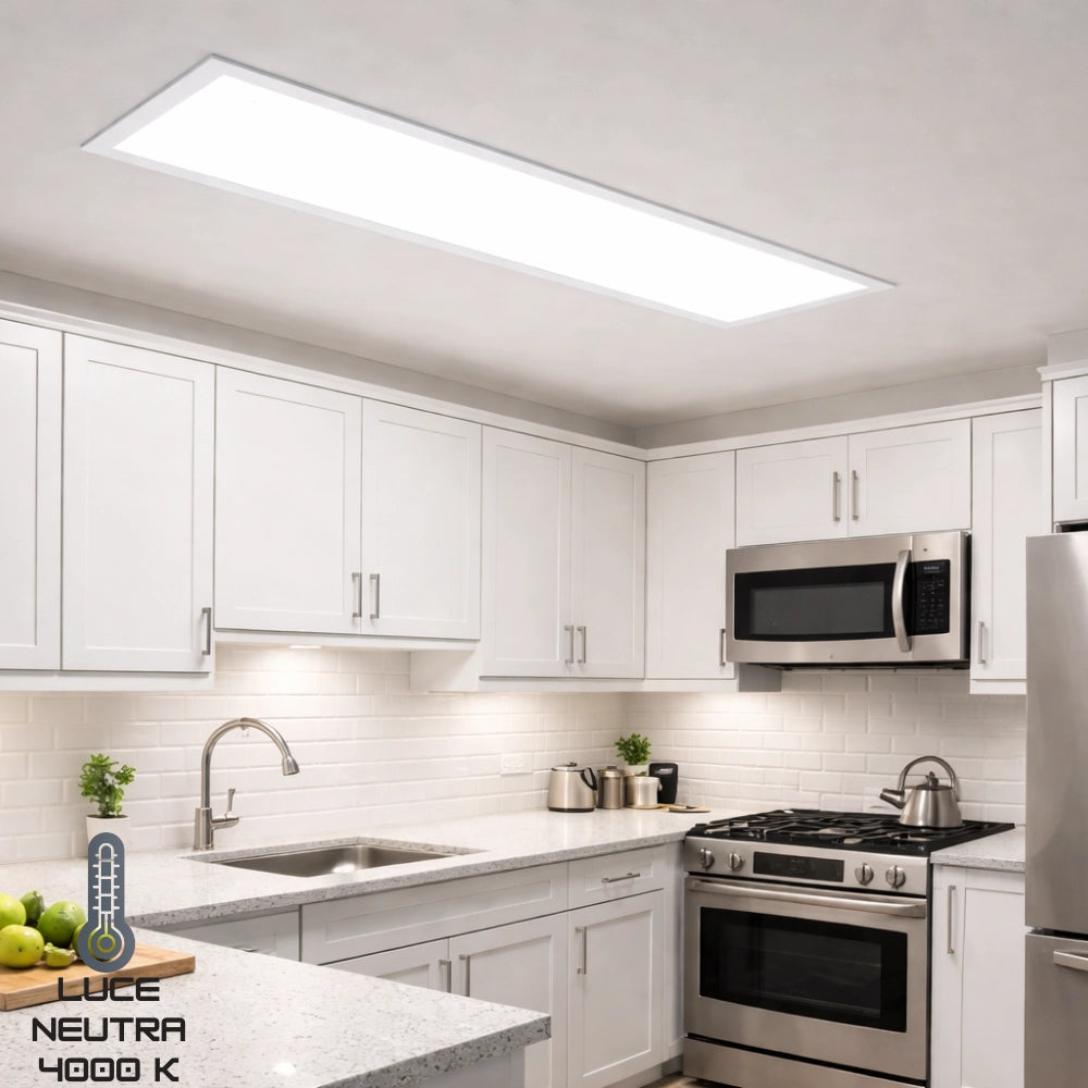 Pannello led da incasso 30x120 cm cct selezionabile 40w 4300lm