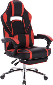 Sedile da gioco Manchester - adattabile all'altezza - Con schienale e bracciolo - Ergonomico - Regolabile in altezza - Rosso