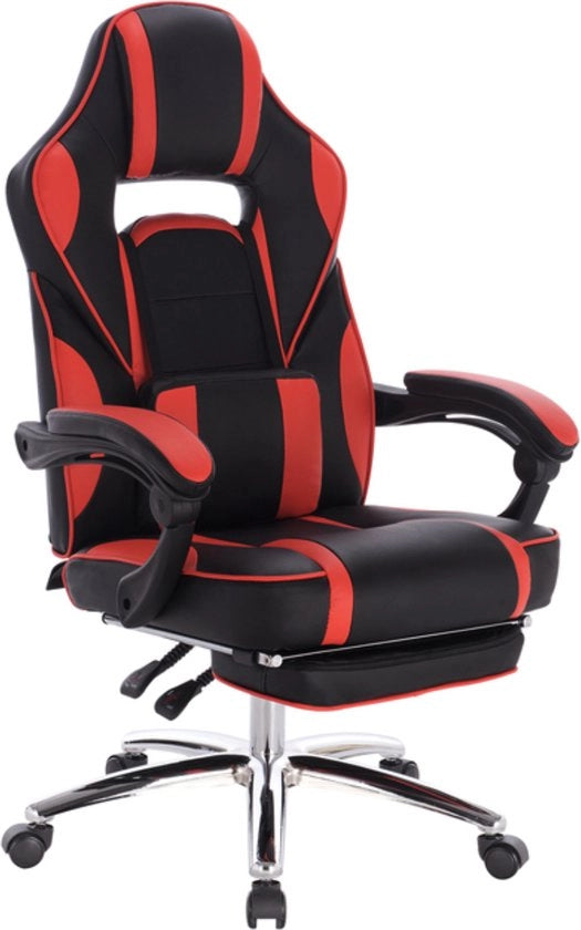 Sedile da gioco Manchester - adattabile all'altezza - Con schienale e bracciolo - Ergonomico - Regolabile in altezza - Rosso