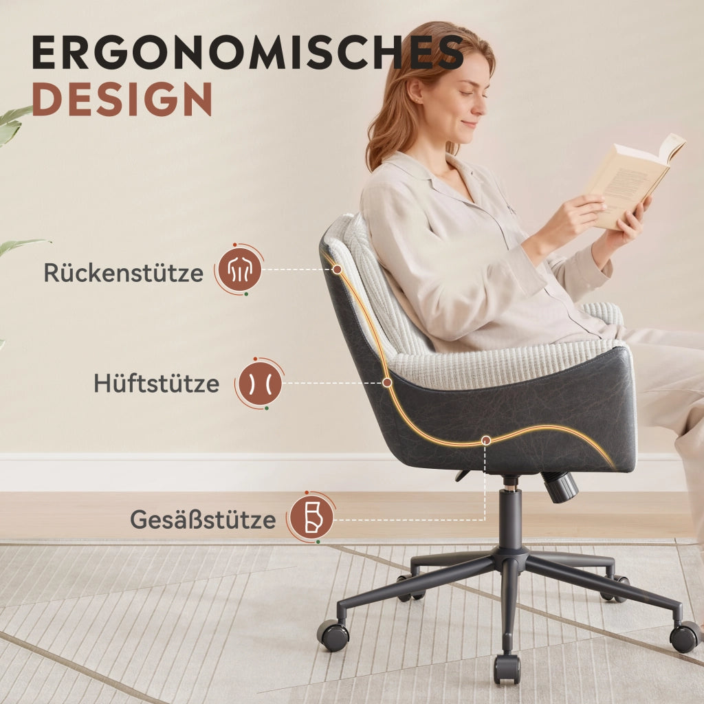 Sedia da ufficio ergonomica reclinabile ¨C zephmum ¨C beige 105¡ã 360¡ã 180kg
