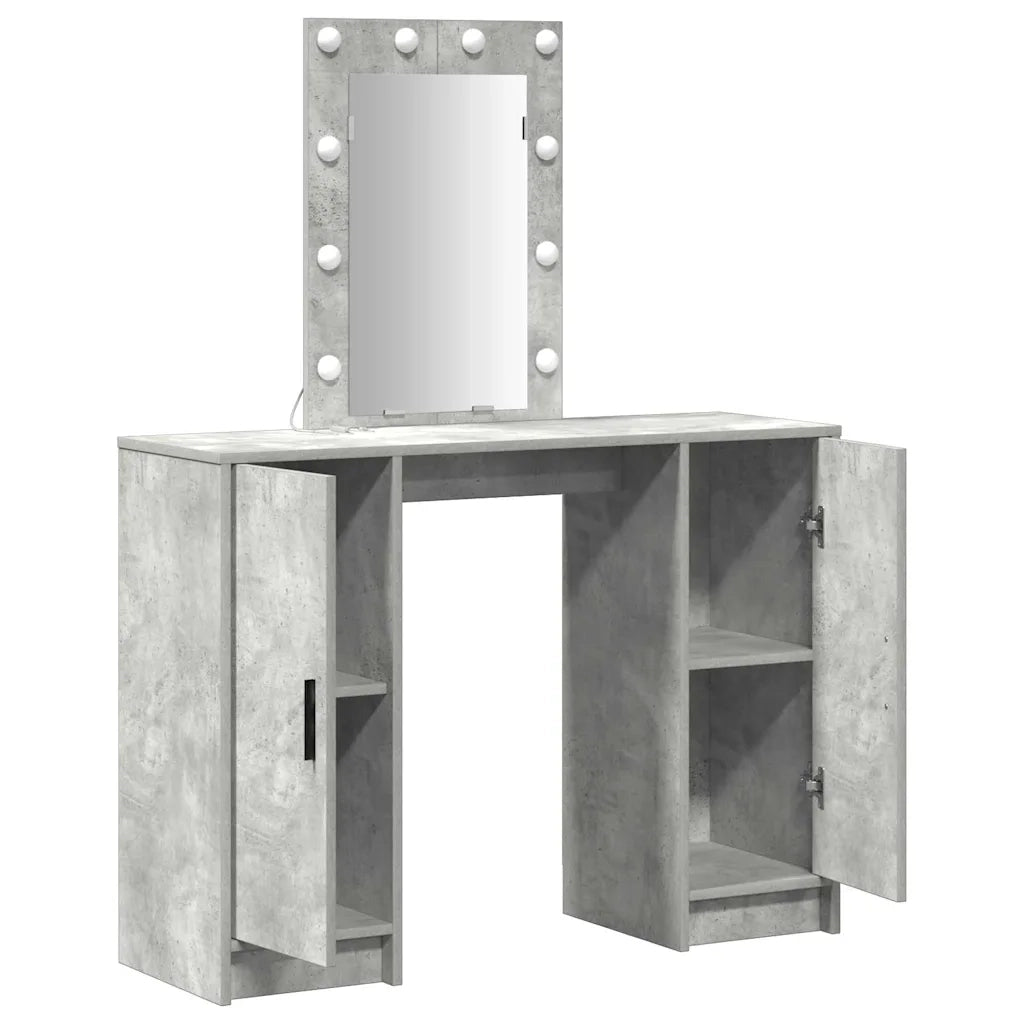 Tavolo da Trucco con porta Grigio chiaro 102 x 33 x 135 cm 865184